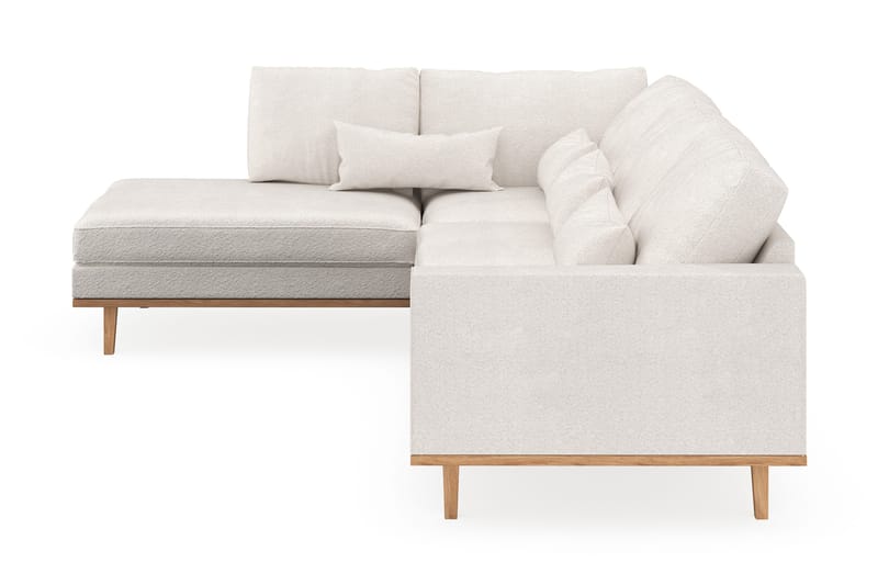 Copenhagen 4-sits Vänstervänd L-formad Schäslongsoffa i Bouclé - Vit - Products - Möbler - Soffa - Divansoffa & schäslongsoffa - 4 sits soffa med divan