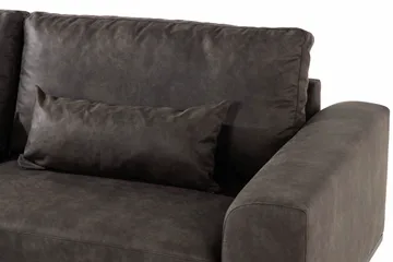 Copenhagen 4-sits Vänstervänd L-formad Schäslongsoffa i Konstläder - Mörkgrå - Products - Möbler - Soffa - Divansoffa & schäslongsoffa - 4 sits soffa med divan