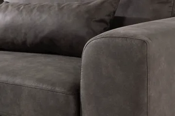 Copenhagen 4-sits Vänstervänd L-formad Schäslongsoffa i Konstläder - Mörkgrå - Products - Möbler - Soffa - Divansoffa & schäslongsoffa - 4 sits soffa med divan