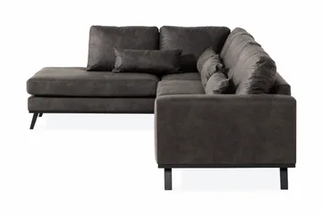 Copenhagen 4-sits Vänstervänd L-formad Schäslongsoffa i Konstläder - Mörkgrå - Products - Möbler - Soffa - Divansoffa & schäslongsoffa - 4 sits soffa med divan