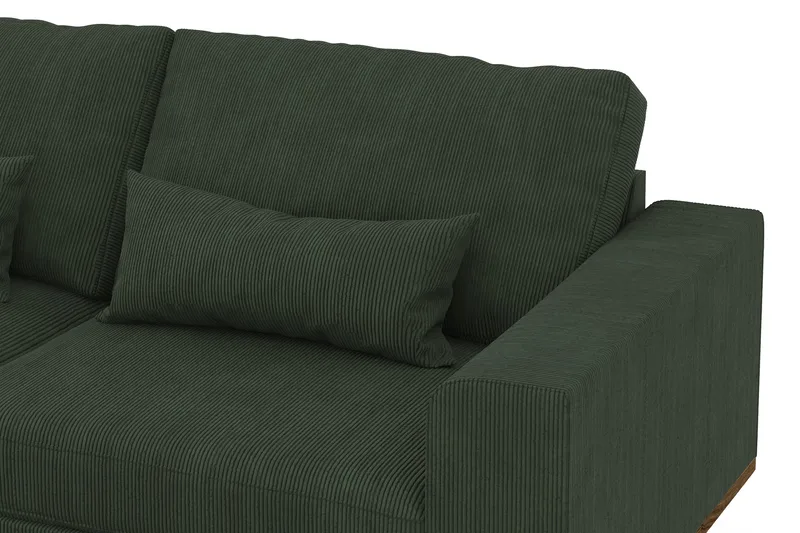 Copenhagen 4-sits Vänstervänd L-formad Schäslongsoffa i Manchester - Mörkgrön - Products - Möbler - Soffa - Divansoffa & schäslongsoffa - 4 sits soffa med divan
