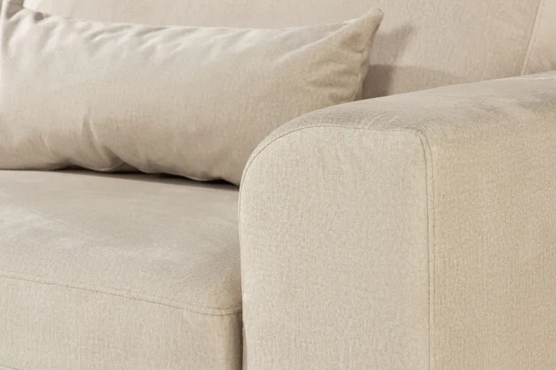 Copenhagen 4-sits Vänstervänd L-formad Schäslongsoffa i Sammet - Beige - Products - Möbler - Soffa - Divansoffa & schäslongsoffa - 4 sits soffa med divan