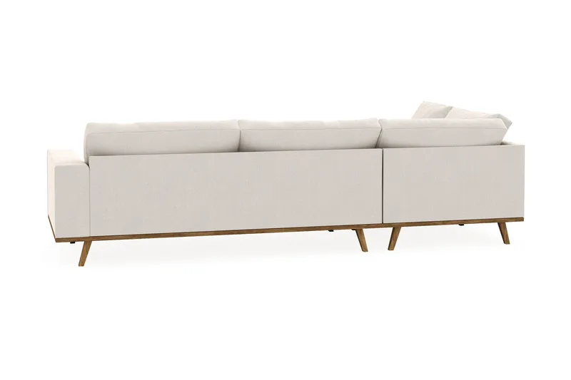 Copenhagen 4-sits Vänstervänd L-formad Schäslongsoffa i Sammet - Krämvit - Products - Möbler - Soffa - Divansoffa & schäslongsoffa - 4 sits soffa med divan