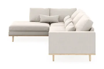 Copenhagen 4-sits Vänstervänd L-formad Schäslongsoffa i Sammet - Krämvit - Products - Möbler - Soffa - Divansoffa & schäslongsoffa - 4 sits soffa med divan