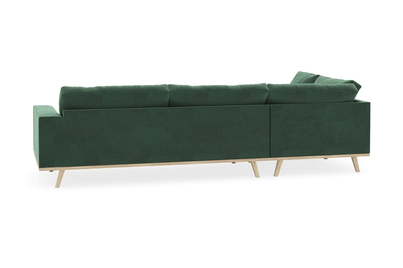 Copenhagen 4-sits Vänstervänd L-formad Schäslongsoffa i Sammet - Mörkgrön - Products - Möbler - Soffa - Divansoffa & schäslongsoffa - 4 sits soffa med divan