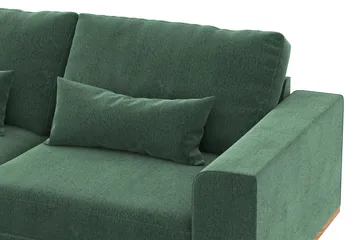 Copenhagen 4-sits Vänstervänd L-formad Schäslongsoffa i Sammet - Mörkgrön - Products - Möbler - Soffa - Divansoffa & schäslongsoffa - 4 sits soffa med divan