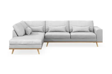 Copenhagen 4-sits Vänstervänd L-formad Schäslongsoffa i Tyg - Ljusgrå - Products - Möbler - Soffa - Divansoffa & schäslongsoffa - 4 sits soffa med divan