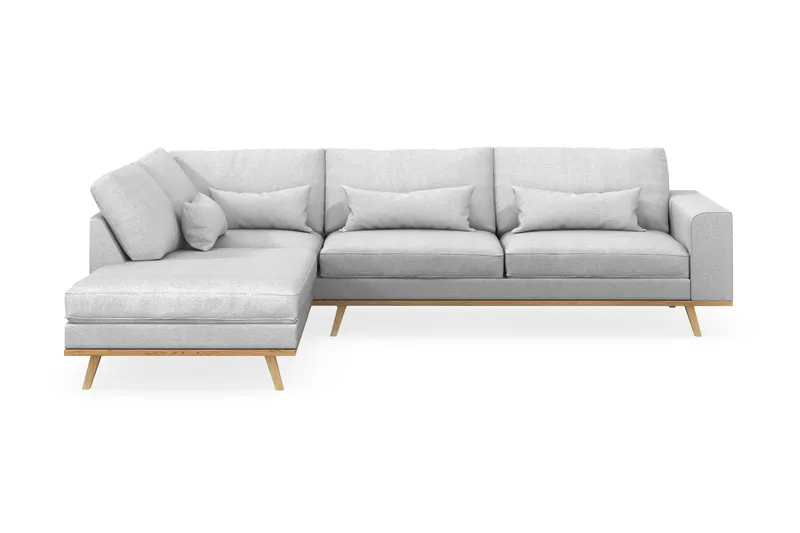 Copenhagen 4-sits Vänstervänd L-formad Schäslongsoffa i Tyg - Ljusgrå - Products - Möbler - Soffa - Divansoffa & schäslongsoffa - 4 sits soffa med divan
