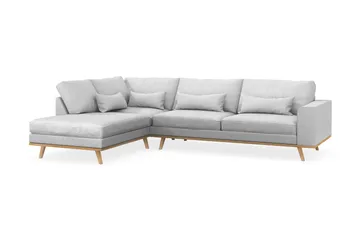 Copenhagen 4-sits Vänstervänd L-formad Schäslongsoffa i Tyg - Ljusgrå - Products - Möbler - Soffa - Divansoffa & schäslongsoffa - 4 sits soffa med divan