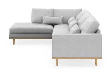Copenhagen 4-sits Vänstervänd L-formad Schäslongsoffa i Tyg - Ljusgrå - Products - Möbler - Soffa - Divansoffa & schäslongsoffa - 4 sits soffa med divan