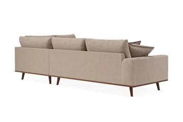 Copenhagen Premium 4-sits Högervänd L-formad Djup Schäslongsoffa i Tyg - Ljusbrun - Products - Möbler - Soffa - Divansoffa & schäslongsoffa - 4 sits soffa med divan