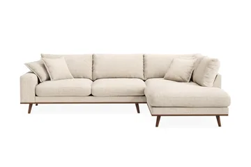 Copenhagen Premium 4-sits Högervänd L-formad Djup Schäslongsoffa i Chenille