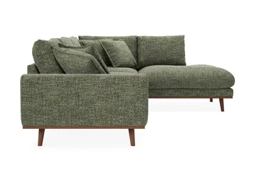 Copenhagen Premium 4-sits Högervänd L-formad Djup Schäslongsoffa i Chenille - Grön - Products - Möbler - Soffa - Divansoffa & schäslongsoffa - 4 sits soffa med divan