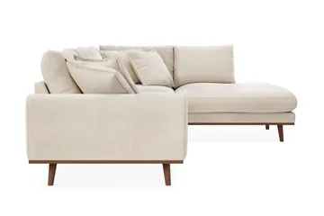 Copenhagen Premium 4-sits Högervänd L-formad Djup Schäslongsoffa i Chenille - Ljusbeige - Products - Möbler - Soffa - Divansoffa & schäslongsoffa - 4 sits soffa med divan