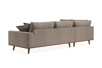 Copenhagen Premium 4-sits Vänstervänd L-formad Djup Schäslongsoffa i Chenille - Brun - Products - Möbler - Soffa - Divansoffa & schäslongsoffa - 4 sits soffa med divan