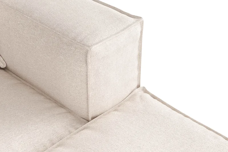 Cubo 4-sits Djup Modulsoffa med Divan i Tyg - Beige - Products - Möbler - Soffa - Divansoffa & schäslongsoffa - 3 sits soffa med divan
