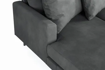 Menard 4-sits Högervänd Stor U-formad Djup Soffa med Divan och Schäslong i Manchester - Grå - Products - Möbler - Soffa - Divansoffa & schäslongsoffa - 4 sits soffa med divan
