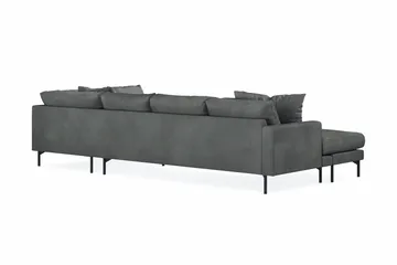 Menard 4-sits Högervänd Stor U-formad Djup Soffa med Divan och Schäslong i Manchester - Grå - Products - Möbler - Soffa - Divansoffa & schäslongsoffa - 4 sits soffa med divan