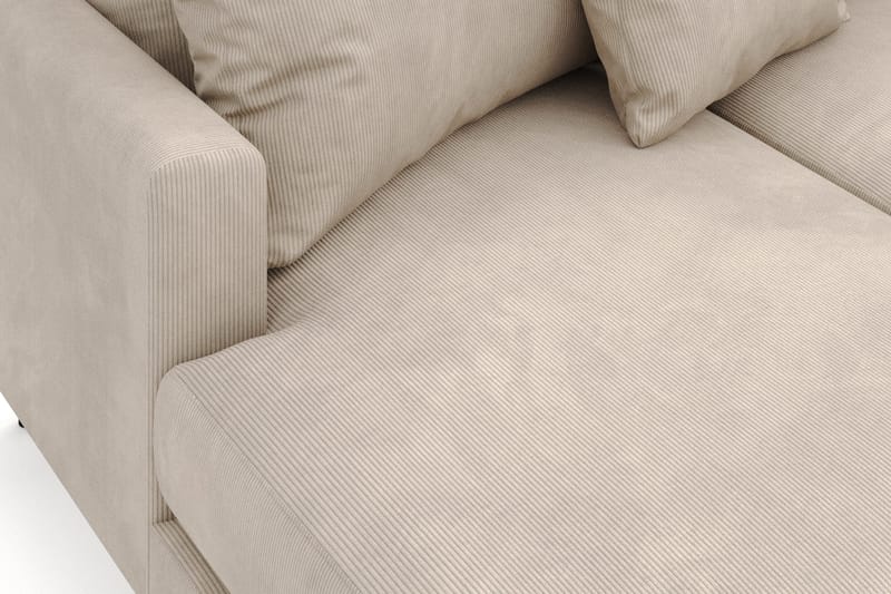 Menard 4-sits Högervänd Stor U-formad Djup Soffa med Divan och Schäslong i Manchester - Greige - Products - Möbler - Soffa - Divansoffa & schäslongsoffa - 4 sits soffa med divan