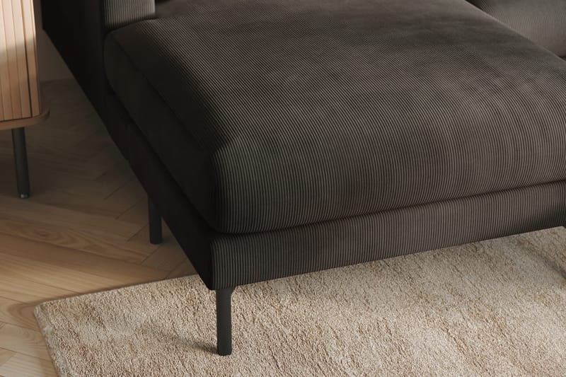 Menard 4-sits Högervänd Stor U-formad Djup Soffa med Divan och Schäslong i Manchester - Mörkgrå - Products - Möbler - Soffa - Divansoffa & schäslongsoffa - 4 sits soffa med divan