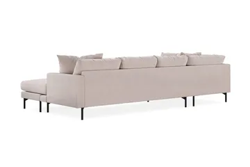 Menard 4-sits Vänstervänd Stor U-formad Djup Large Soffa med Divan och Schäslong i Sammet - Beige - Products - Möbler - Soffa - Divansoffa & schäslongsoffa - 4 sits soffa med divan