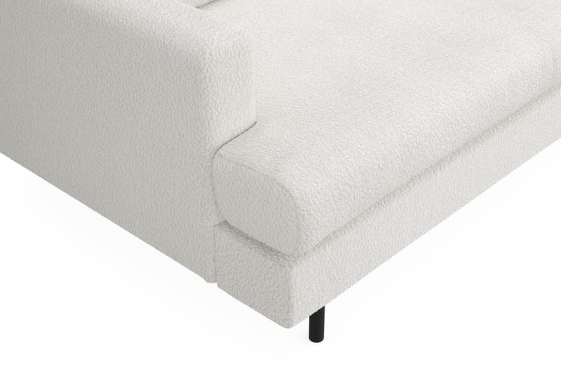 Menard Compact 4-sits Högervänd L-formad Schäslongsoffa i Bouclé - Vit - Products - Möbler - Soffa - Divansoffa & schäslongsoffa - 4 sits soffa med divan