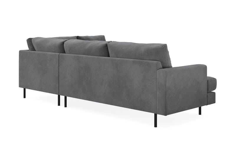 Menard Compact 4-sits Högervänd L-formad Schäslongsoffa i Manchester - Grå - Products - Möbler - Soffa - Divansoffa & schäslongsoffa - 4 sits soffa med divan