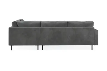 Menard Compact 4-sits Högervänd L-formad Schäslongsoffa i Manchester - Grå - Products - Möbler - Soffa - Divansoffa & schäslongsoffa - 4 sits soffa med divan