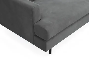Menard Compact 4-sits Högervänd L-formad Schäslongsoffa i Manchester - Grå - Products - Möbler - Soffa - Divansoffa & schäslongsoffa - 4 sits soffa med divan