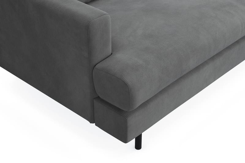 Menard Compact 4-sits Högervänd L-formad Schäslongsoffa i Manchester - Grå - Products - Möbler - Soffa - Divansoffa & schäslongsoffa - 4 sits soffa med divan
