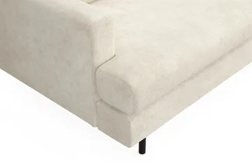 Menard Compact 4-sits Högervänd L-formad Schäslongsoffa i Sammet - Krämvit - Products - Möbler - Soffa - Divansoffa & schäslongsoffa - 4 sits soffa med divan