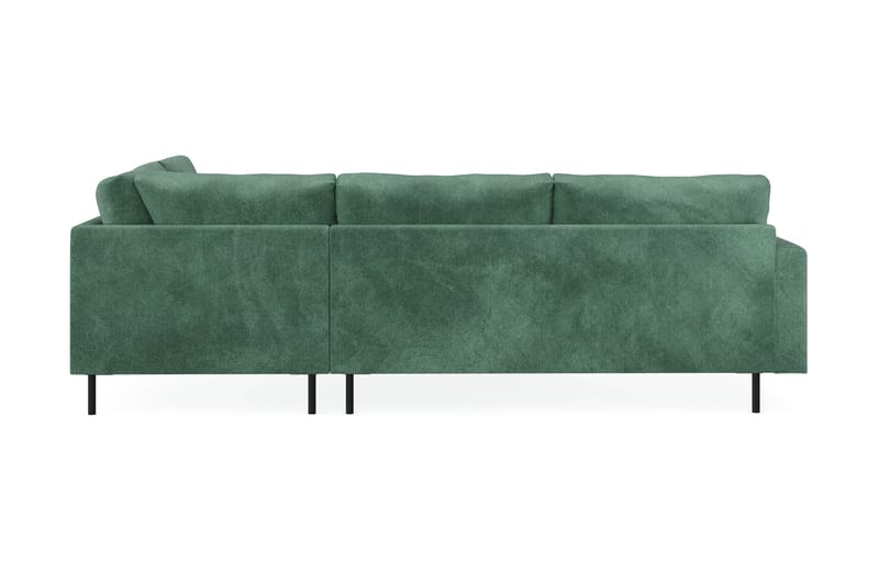 Menard Compact 4-sits Högervänd L-formad Schäslongsoffa i Sammet - Mörkgrön - Products - Möbler - Soffa - Divansoffa & schäslongsoffa - 4 sits soffa med divan
