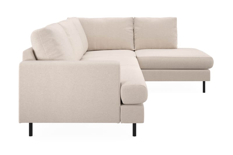 Menard Compact 4-sits Högervänd L-formad Schäslongsoffa i Tyg - Beige - Products - Möbler - Soffa - Divansoffa & schäslongsoffa - 4 sits soffa med divan