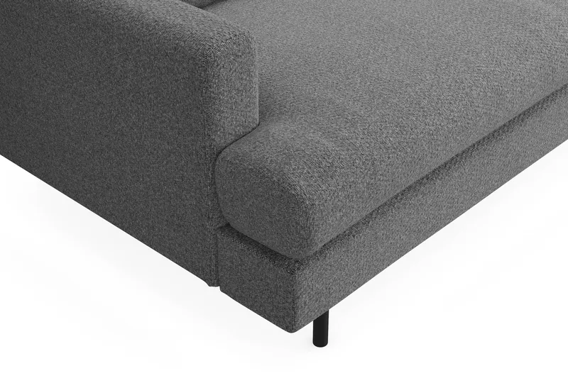 Menard Compact 4-sits Högervänd L-formad Schäslongsoffa i Tyg - Mörkgrå - Products - Möbler - Soffa - Divansoffa & schäslongsoffa - 4 sits soffa med divan
