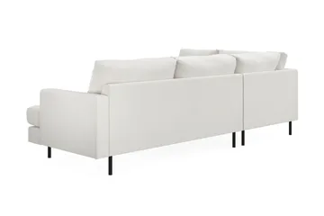 Menard Compact 4-sits Vänstervänd L-formad Schäslongsoffa i Bouclé - Vit - Products - Möbler - Soffa - Divansoffa & schäslongsoffa - 4 sits soffa med divan