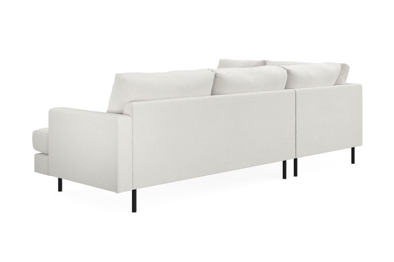 Menard Compact 4-sits Vänstervänd L-formad Schäslongsoffa i Bouclé - Vit - Products - Möbler - Soffa - Divansoffa & schäslongsoffa - 4 sits soffa med divan