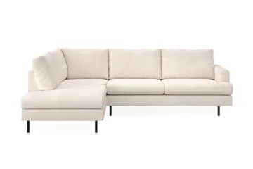 Menard Compact 4-sits Vänstervänd L-formad Schäslongsoffa i Manchester - Beige - Products - Möbler - Soffa - Divansoffa & schäslongsoffa - 4 sits soffa med divan