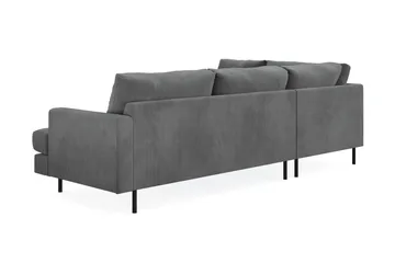 Menard Compact 4-sits Vänstervänd L-formad Schäslongsoffa i Manchester - Grå - Products - Möbler - Soffa - Divansoffa & schäslongsoffa - 4 sits soffa med divan