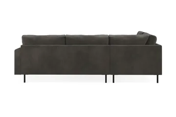 Menard Compact 4-sits Vänstervänd L-formad Schäslongsoffa i Manchester - Mörkgrå - Products - Möbler - Soffa - Divansoffa & schäslongsoffa - 4 sits soffa med divan