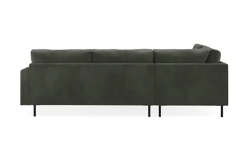 Menard Compact 4-sits Vänstervänd L-formad Schäslongsoffa i Manchester - Mörkgrön - Products - Möbler - Soffa - Divansoffa & schäslongsoffa - 4 sits soffa med divan
