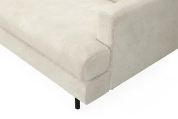 Menard Compact 4-sits Vänstervänd L-formad Schäslongsoffa i Sammet - Krämvit - Products - Möbler - Soffa - Divansoffa & schäslongsoffa - 4 sits soffa med divan