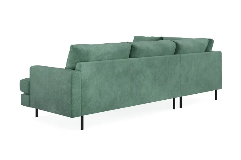 Menard Compact 4-sits Vänstervänd L-formad Schäslongsoffa i Sammet - Mörkgrön - Products - Möbler - Soffa - Divansoffa & schäslongsoffa - 4 sits soffa med divan