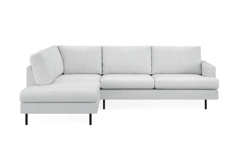 Menard Compact 4-sits Vänstervänd L-formad Schäslongsoffa i Tyg - Ljusgrå - Products - Möbler - Soffa - Divansoffa & schäslongsoffa - 4 sits soffa med divan