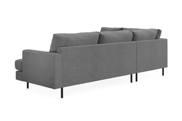 Menard Compact 4-sits Vänstervänd L-formad Schäslongsoffa i Tyg - Mörkgrå - Products - Möbler - Soffa - Divansoffa & schäslongsoffa - 4 sits soffa med divan