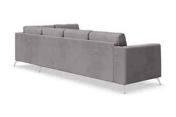 Ocean Lyx 4-sits Högervänd L-formad Schäslongsoffa i Manchester - Mörkgrå - Products - Möbler - Soffa - Divansoffa & schäslongsoffa - 4 sits soffa med divan