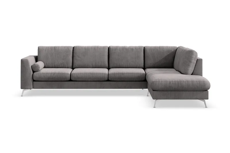 Ocean Lyx 4-sits Högervänd L-formad Schäslongsoffa i Manchester - Mörkgrå - Products - Möbler - Soffa - Divansoffa & schäslongsoffa - 4 sits soffa med divan