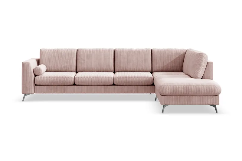 Ocean Lyx 4-sits Högervänd L-formad Schäslongsoffa i Manchester - Rosa - Products - Möbler - Soffa - Divansoffa & schäslongsoffa - 4 sits soffa med divan