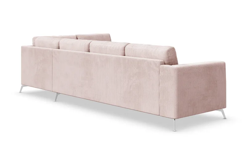 Ocean Lyx 4-sits Högervänd L-formad Schäslongsoffa i Manchester - Rosa - Products - Möbler - Soffa - Divansoffa & schäslongsoffa - 4 sits soffa med divan