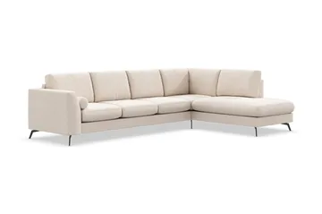 Ocean Lyx 4-sits Högervänd L-formad Schäslongsoffa i Tyg - Beige - Products - Möbler - Soffa - Divansoffa & schäslongsoffa - 4 sits soffa med divan