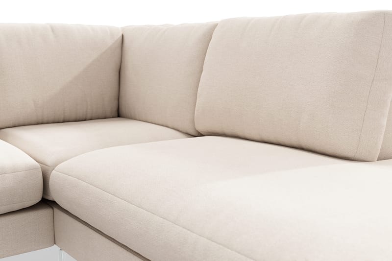 Ocean Lyx 4-sits Högervänd L-formad Schäslongsoffa i Tyg - Beige - Products - Möbler - Soffa - Divansoffa & schäslongsoffa - 4 sits soffa med divan